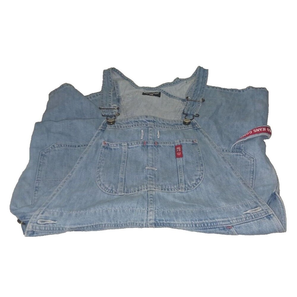 Vtg 90s RALPH LAUREN Polo Jeans Co Denim Overalls Shortalls Womens sm